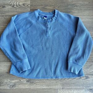 Old Navy Waffle Crewneck with Buttons